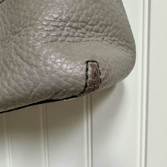 Kate Spade Grove Court Lainey Grey Pebbled Leather Satchel. 15 by 11 by 4.5 - Picture 5 of 15